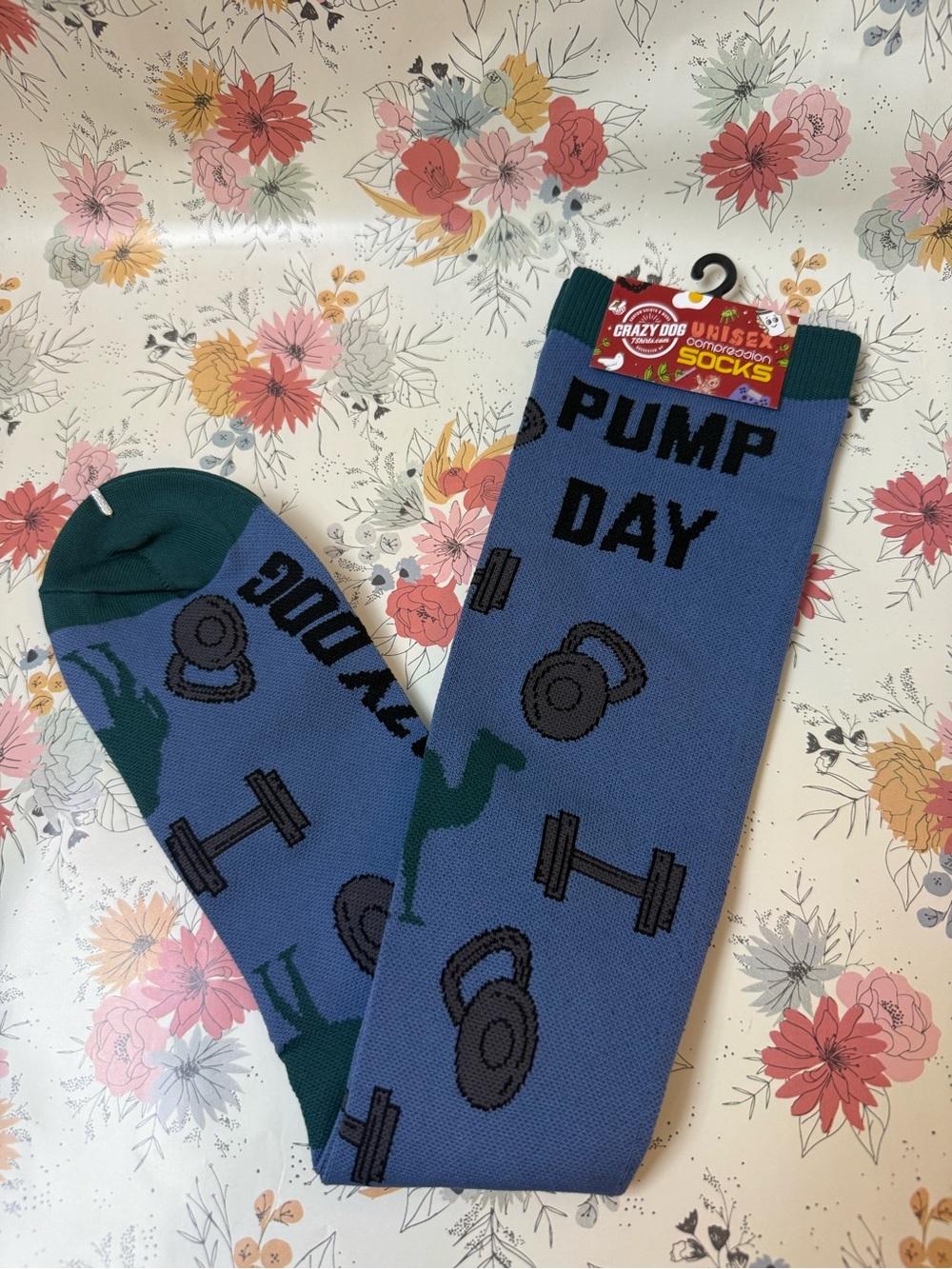 Crazy Dog Unisex Compression Socks - Pump Day
